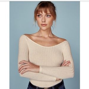 Reformation Layne Ribbed top